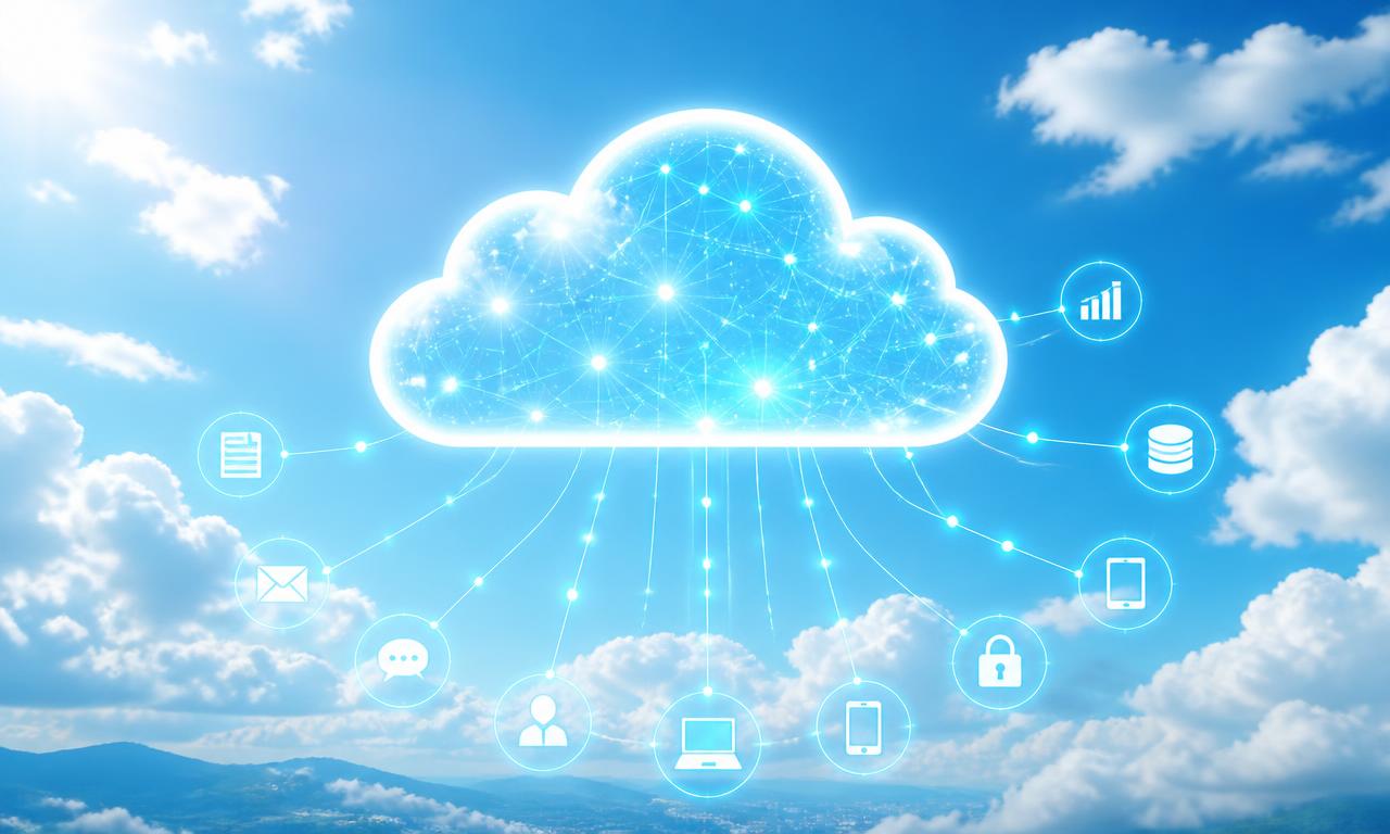 Cloud infrastructure connecting distributed nodes